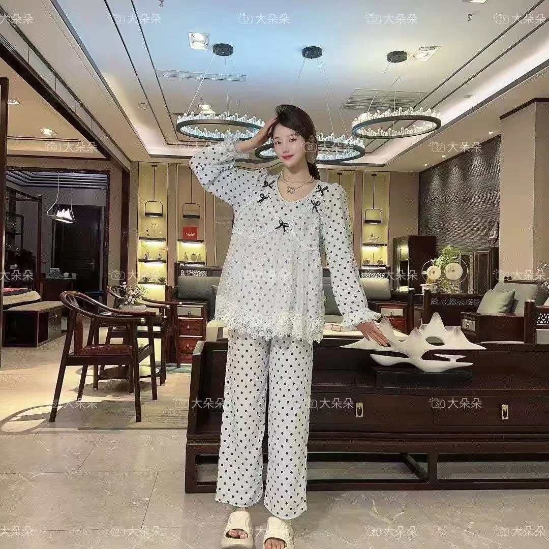 LL琳大码公主风春夏睡衣女公主风蕾丝纯欲风甜美性感家居服1129