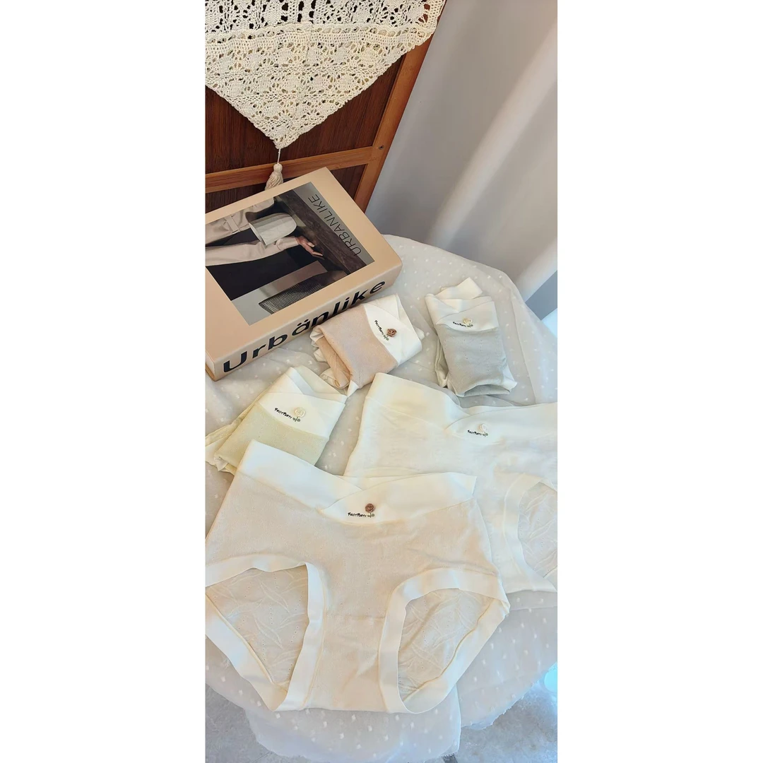 L-8532#温柔舒适亲肤小玫瑰内裤（可做孕妇裤）（3条装）