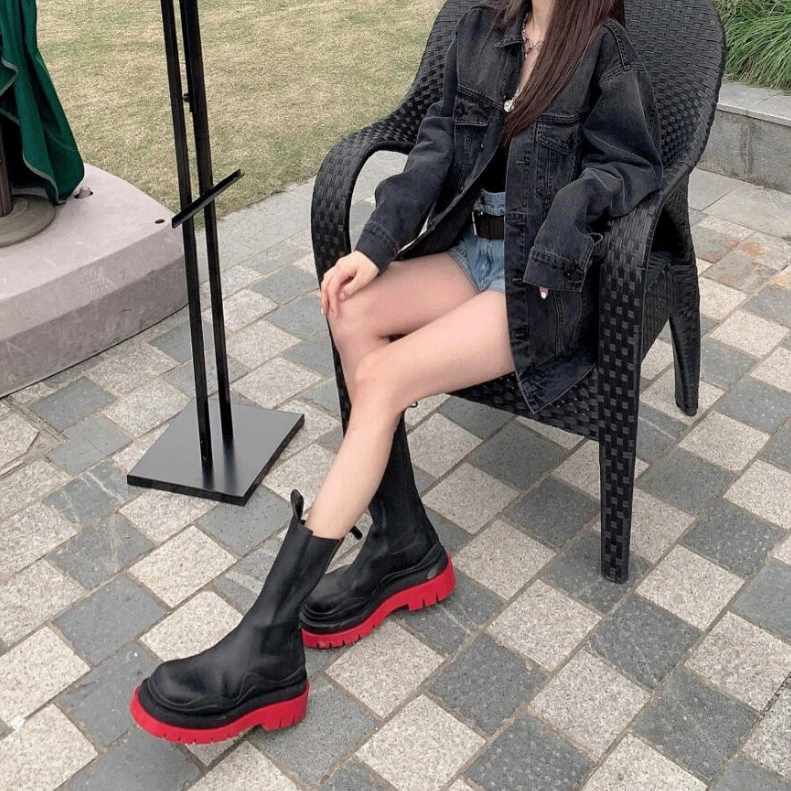 95新 BOTTEGA VENETA/葆蝶家 靴子/35码/Xsps9900