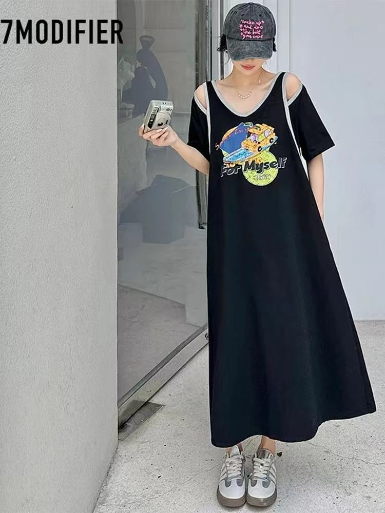 800-849春夏休闲宽松大码款微胖大码连衣裙