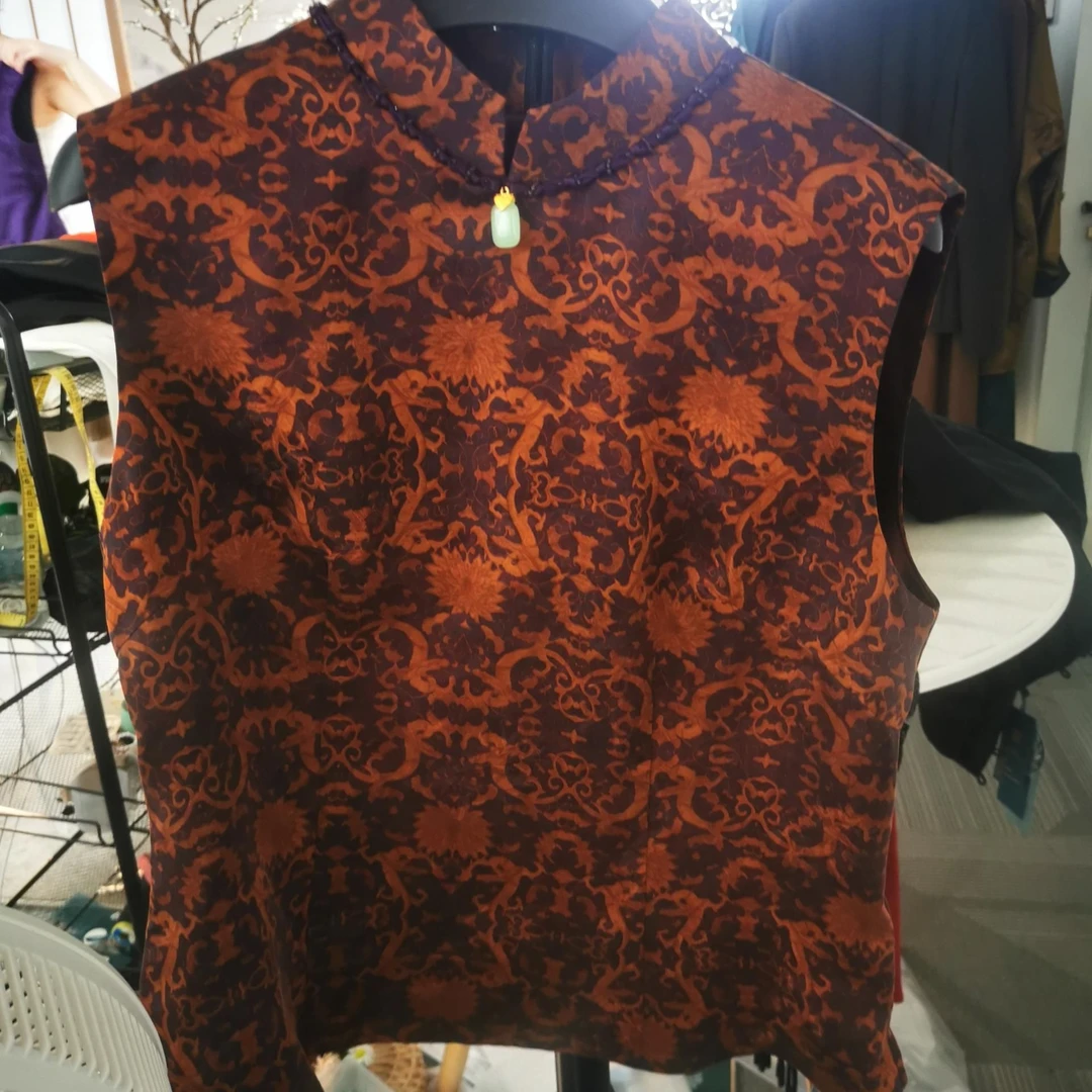 韦小宝国风无袖衬衫2421101536