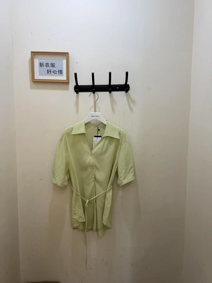 麦寻夏季新款显瘦短袖衬衫xssfs29a