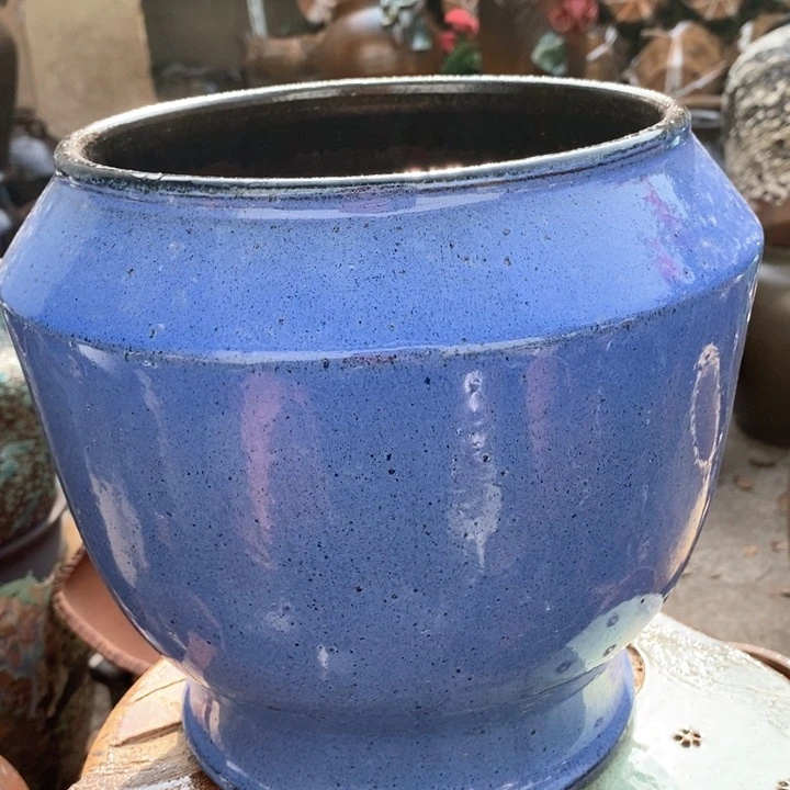 紫砂花盆高约23口20瑕疵