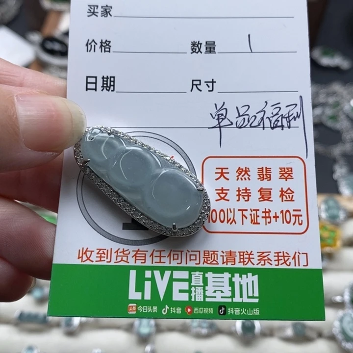 翡翠颈饰14K金镶嵌翡翠