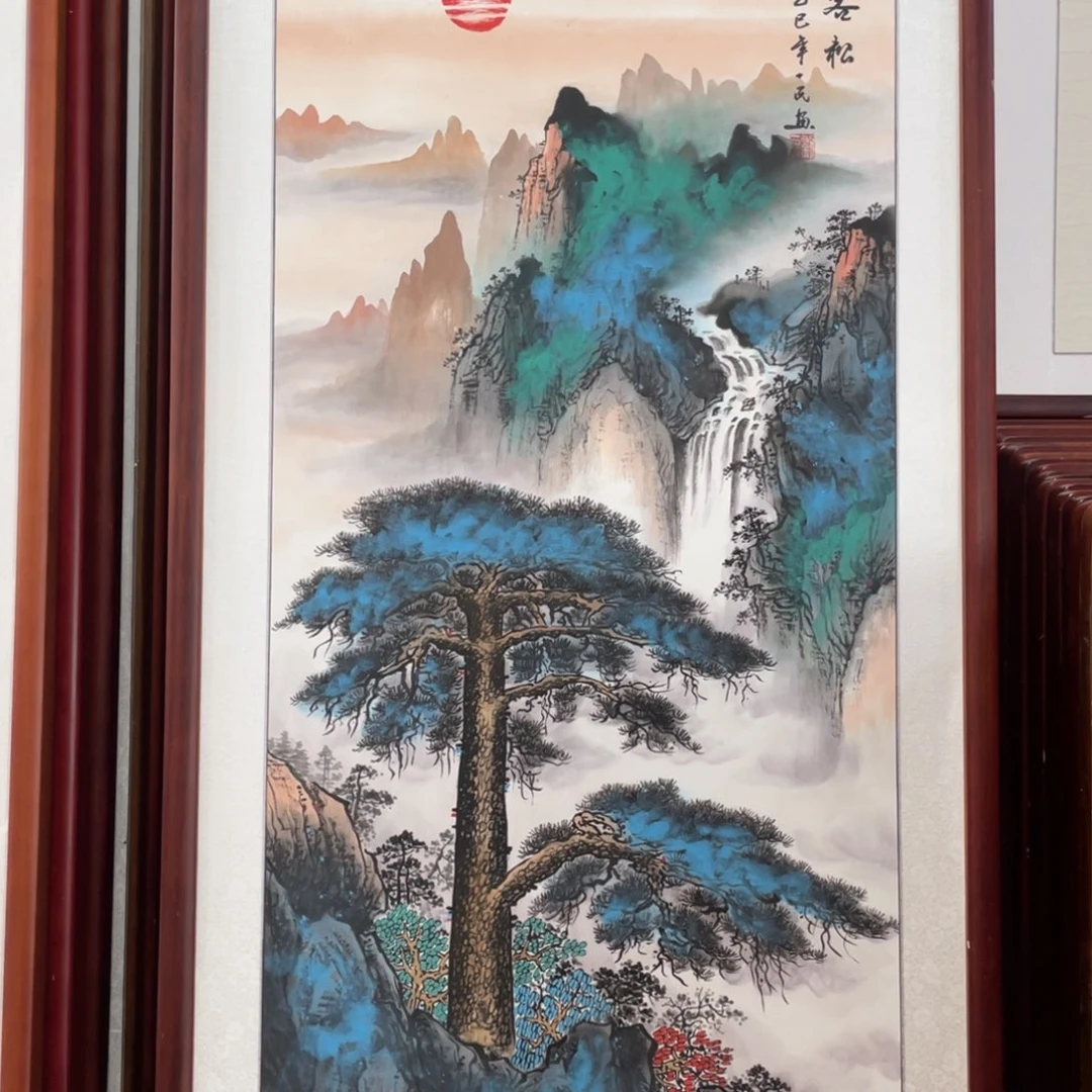国画带框尺寸63*123厘米