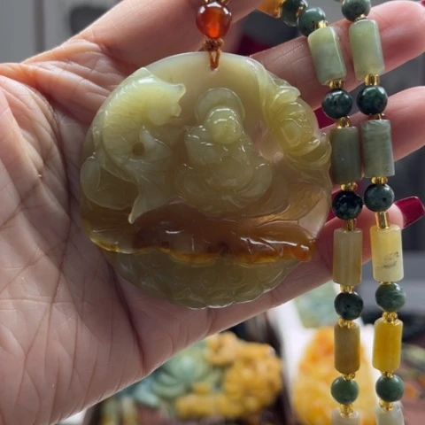 岫玉挂件未镶嵌挂件