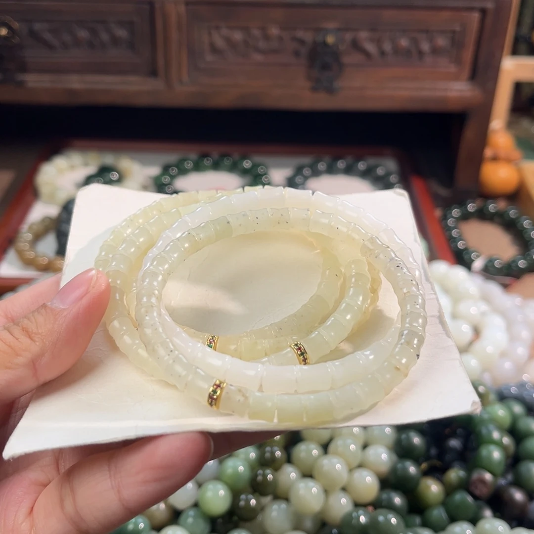 和田玉未镶嵌手链多样性拍一发一