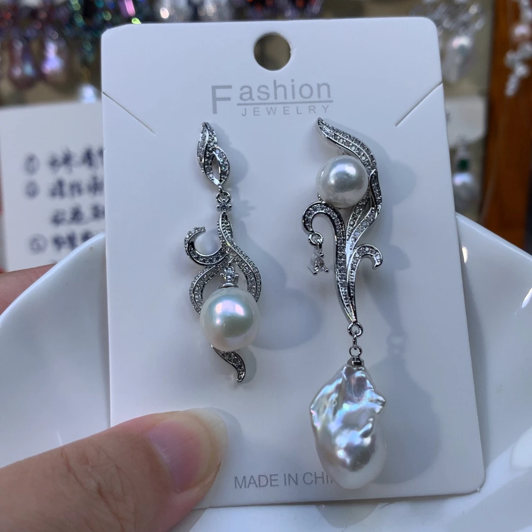 合金淡水珍珠耳环特价2732