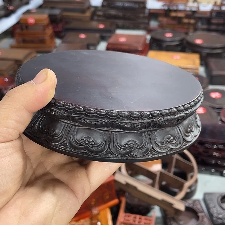 紫砂红木底座工艺品红木底座工艺品15公分