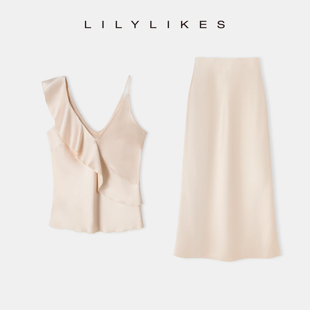 "女神醋酸套装"巨显瘦显贵气！重磅醋酸柔滑光泽两件套