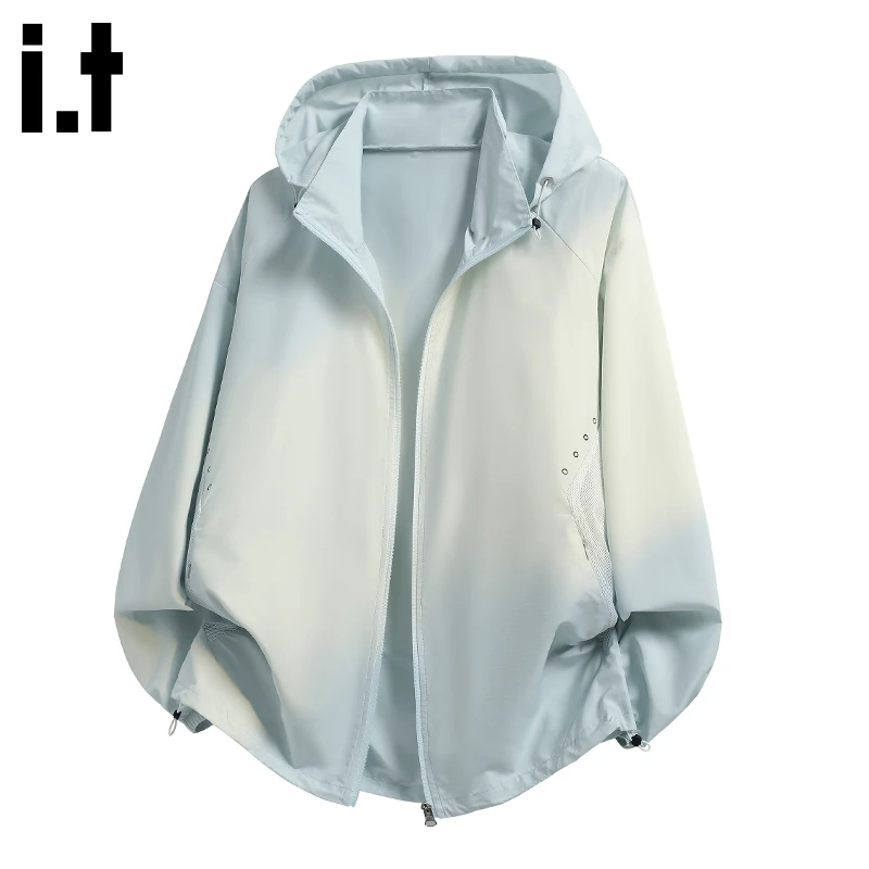 i.t:CHOCOOLATE防晒衣男款秋冬新款渐变色轻薄透气冰丝防晒服外套