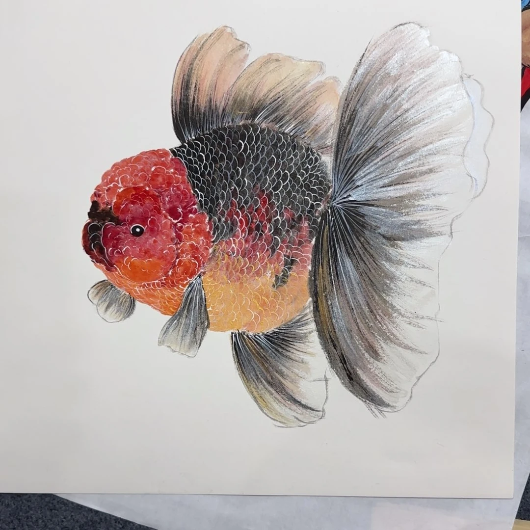 国画寒****人尺寸50x50纯手绘作品