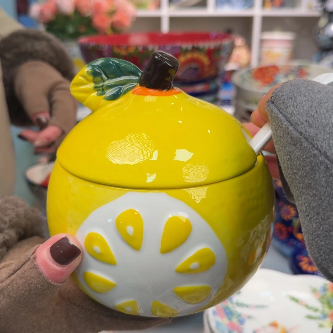 瓷600毫升柠檬盐罐一只