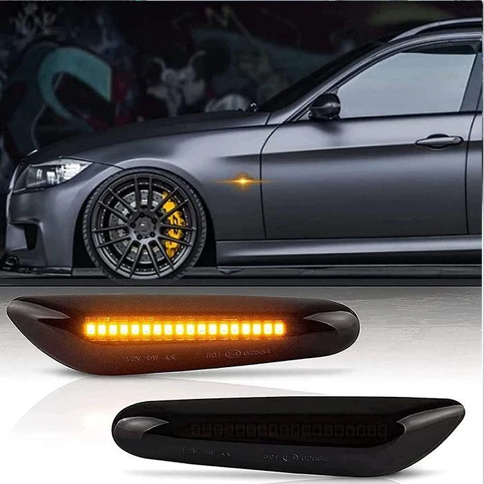 适用宝马E46E90E91E60E61E81E87X1X3流水转向灯宝马适用叶子板