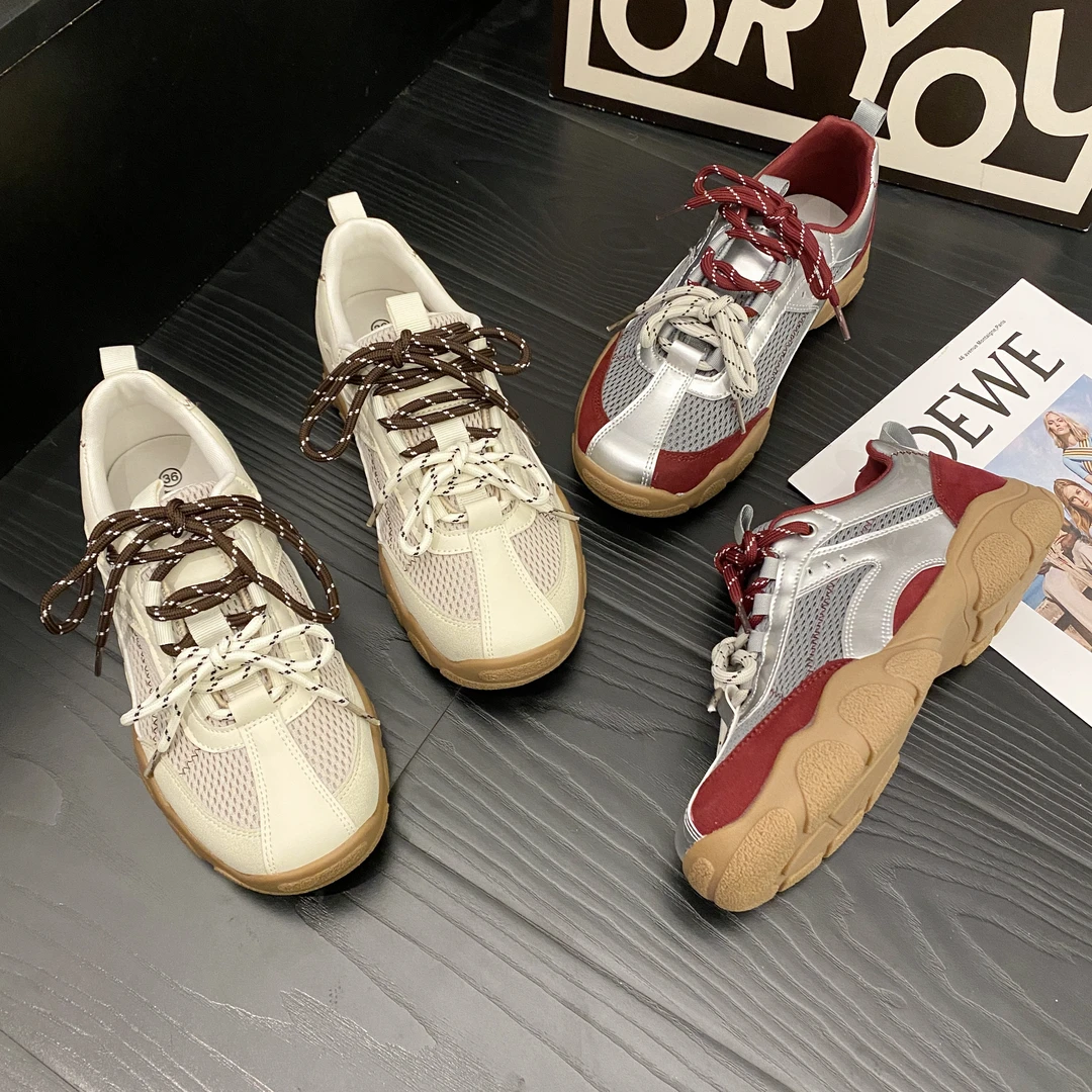 贾不假小众丑萌德训鞋女款2025春季新款百搭休闲鞋平底轻便阿甘鞋