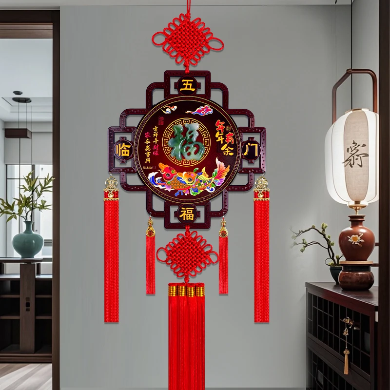 【灯笼】款中国结乔迁婚庆客厅玄关背景墙新年家居装饰挂件V