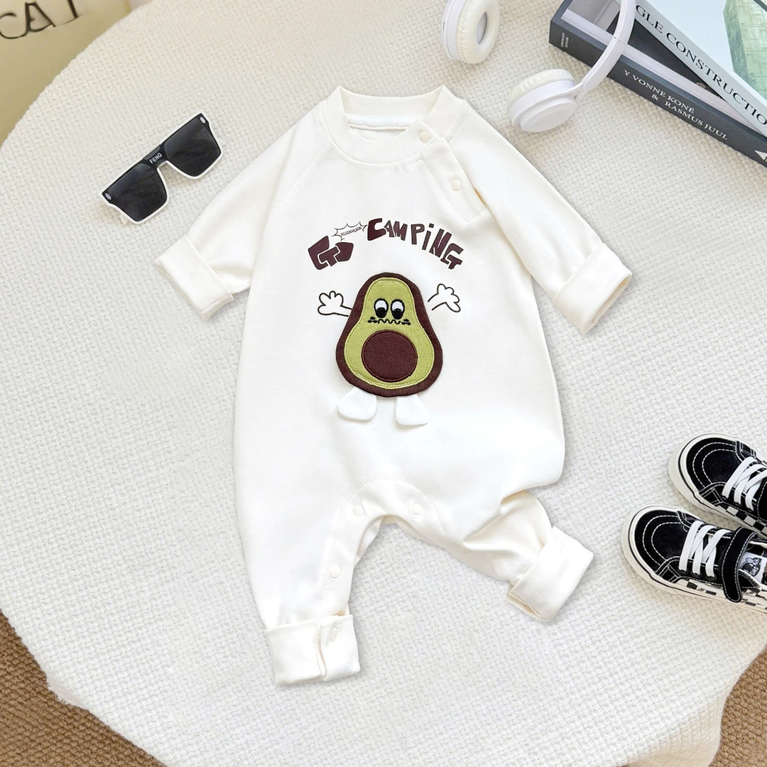 婴儿连体衣长袖舒绒棉春秋装外出幼儿爬爬衣新生儿男女宝宝哈衣