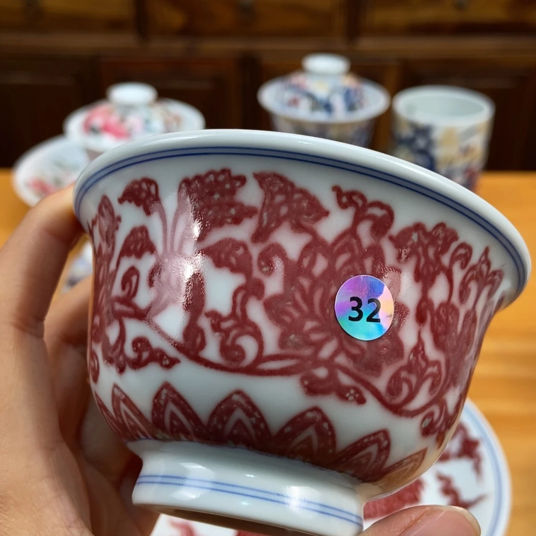 手绘现代茶具非古董