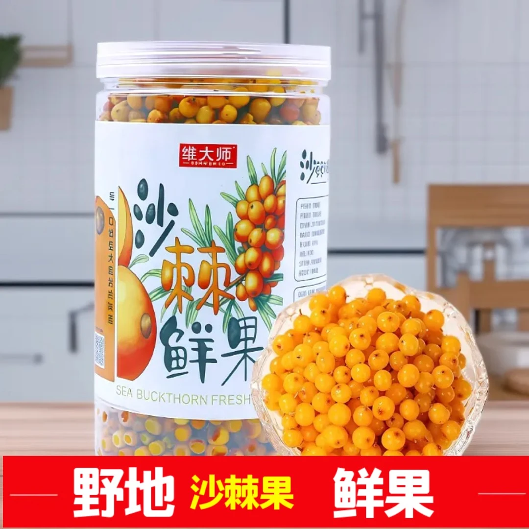 山西吕梁沙棘果鲜果高原沙棘原浆野山坡沙棘汁野生小果酵素专用果