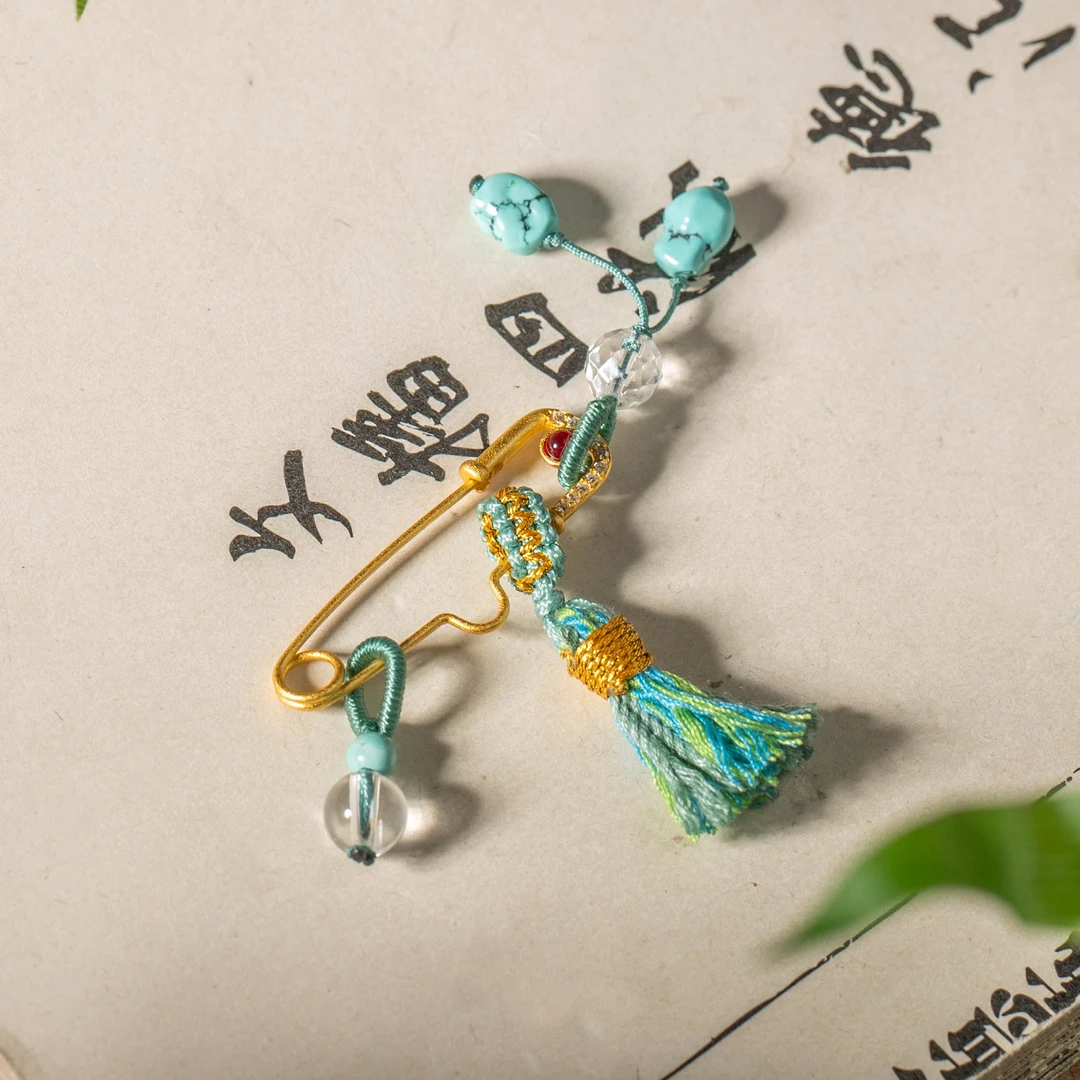 【世间臻宝】S925银绿松石白水晶DIY挂饰/W67/多样性发一件/30