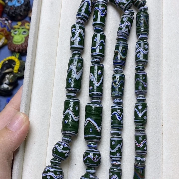 颈饰琉璃桶珠链子09