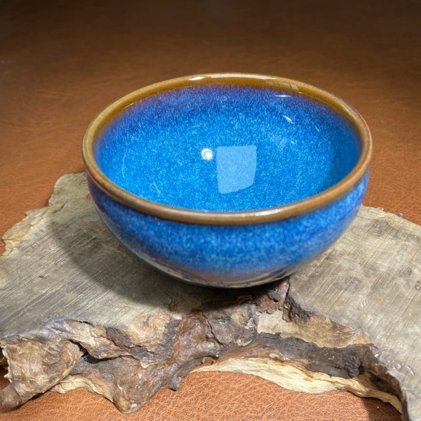 当代 建盏回蓝茶盏中式复古主人杯将军器型