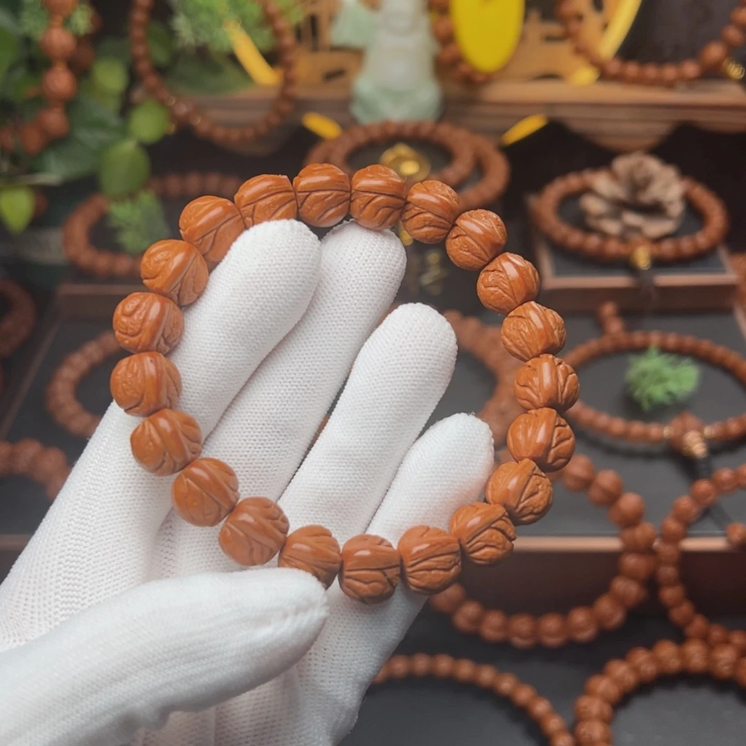 吊坠桃核1.2玉龙脊手串