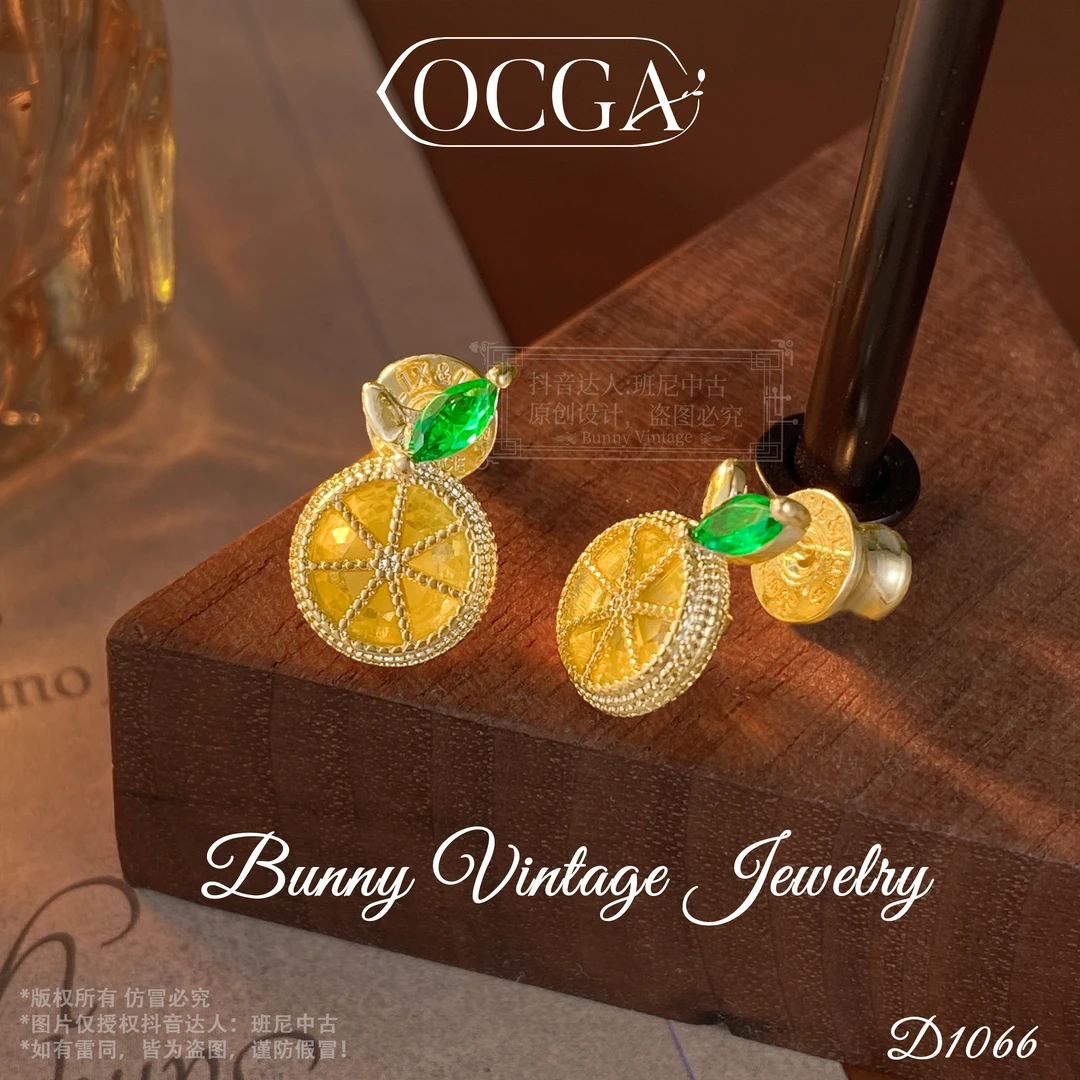 镀K金D1066法★【柠檬片】春OCGA 欧斯伽斯限定耳钉