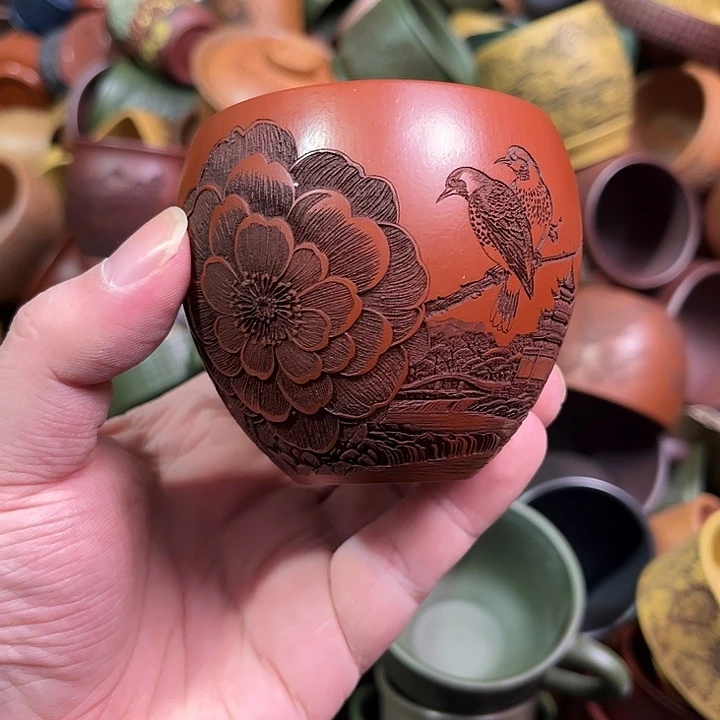 紫砂茶杯全手工紫砂主人杯