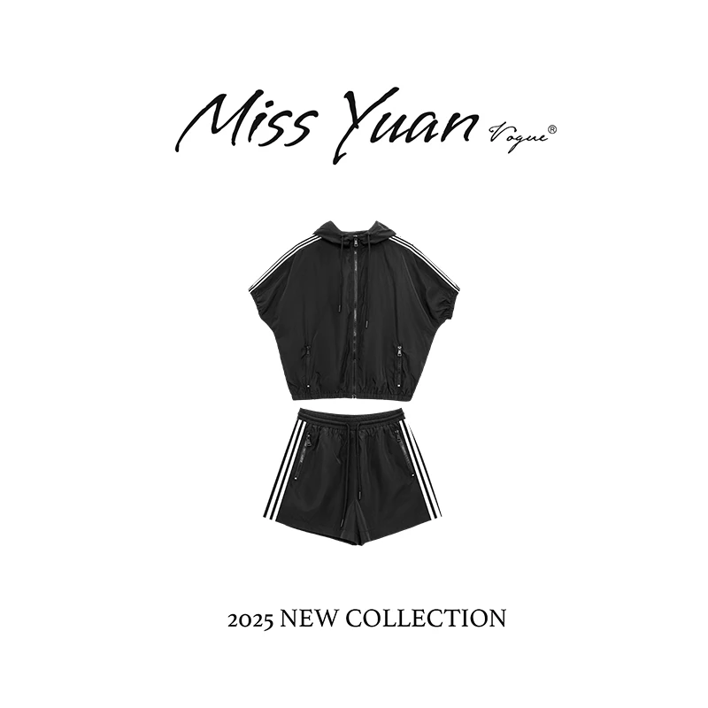 M.Y. 媛总 2025秋季新款连帽休闲时尚套装气质运动两件套MYS811D