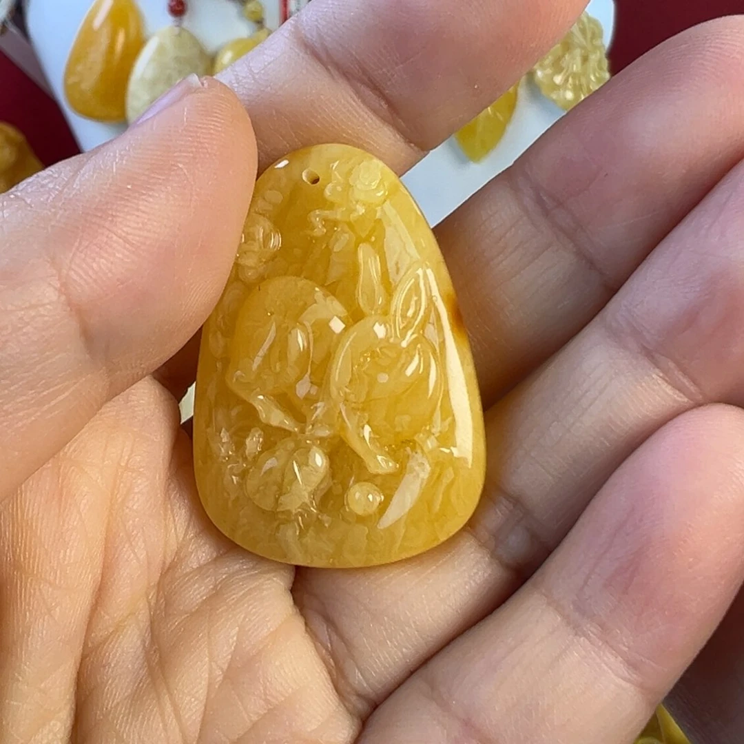 蜜蜡吊坠(不含链)未镶嵌