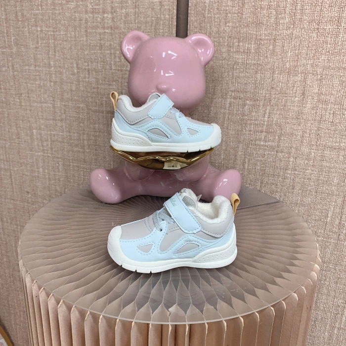 EX381   宝宝米色加绒冬款学步小鞋子