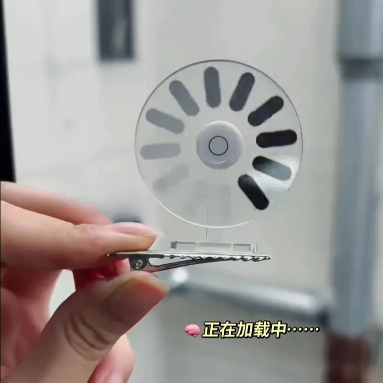宕机发夹大脑加载中可旋转搞笑发饰能转动的整蛊发饰摆件头饰