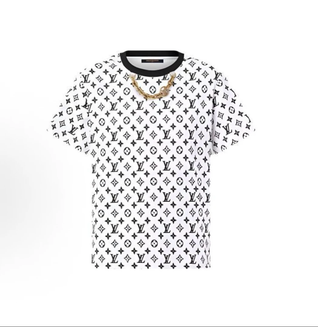 未使用 LouisVuitton/路易威登 CZF2162/经典链条短袖/尺码S