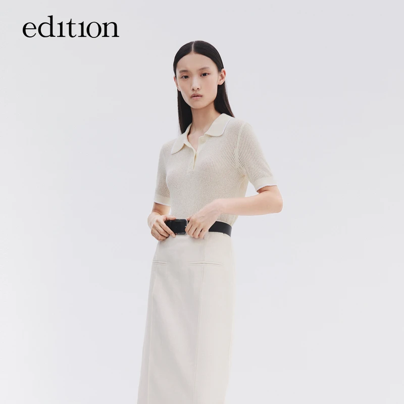 【赵老板专属】editionPolo领镂空时尚休闲针织衫#EBC2SWT001