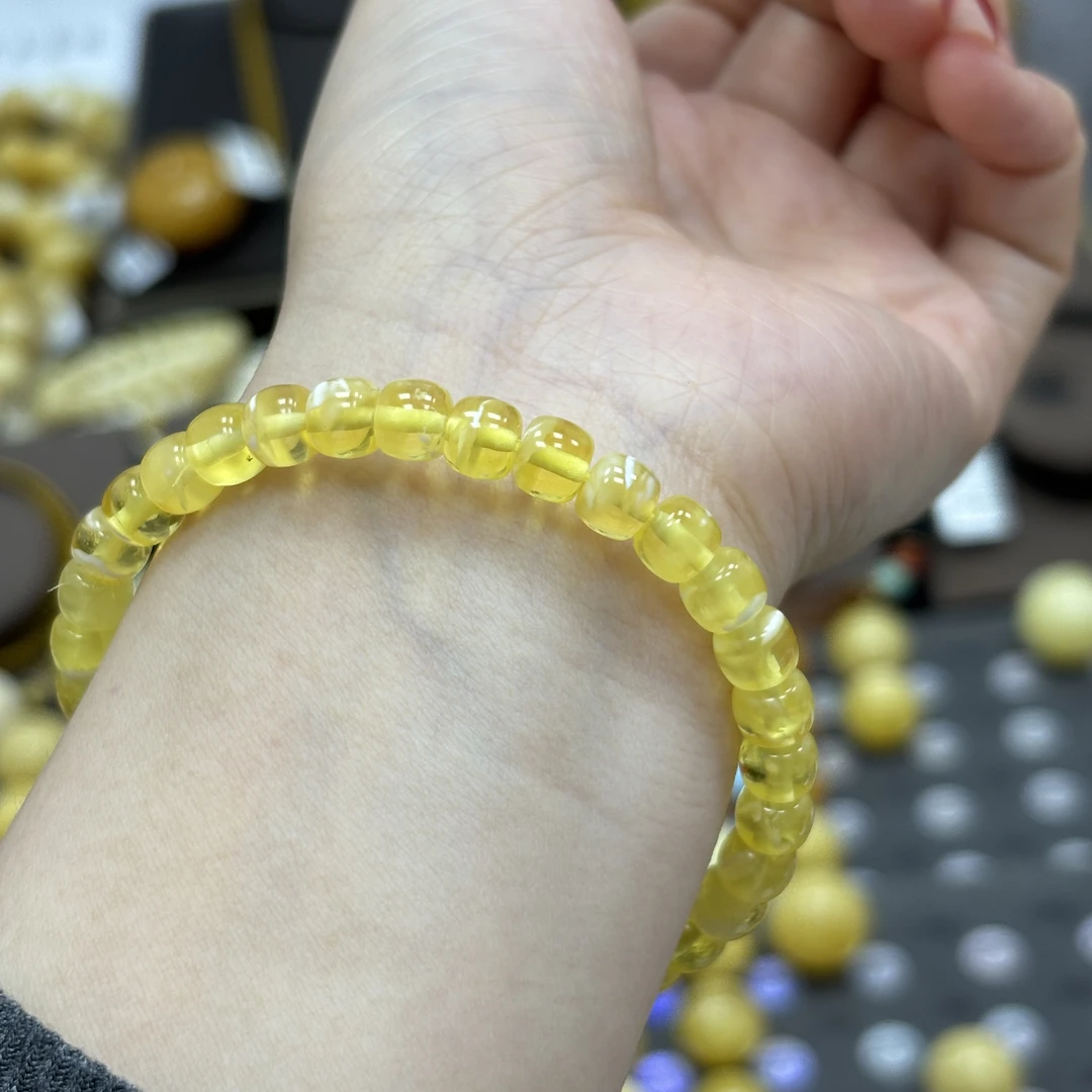 6+mm微瑕手串· 小妖珠宝天然原矿琥珀蜜蜡