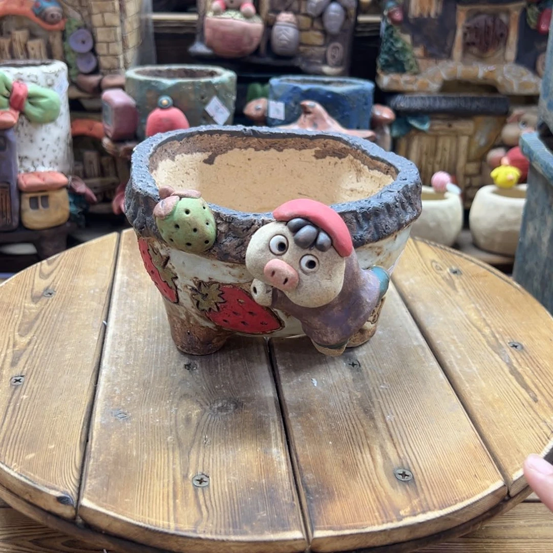 嘻哈多肉花盆百搭