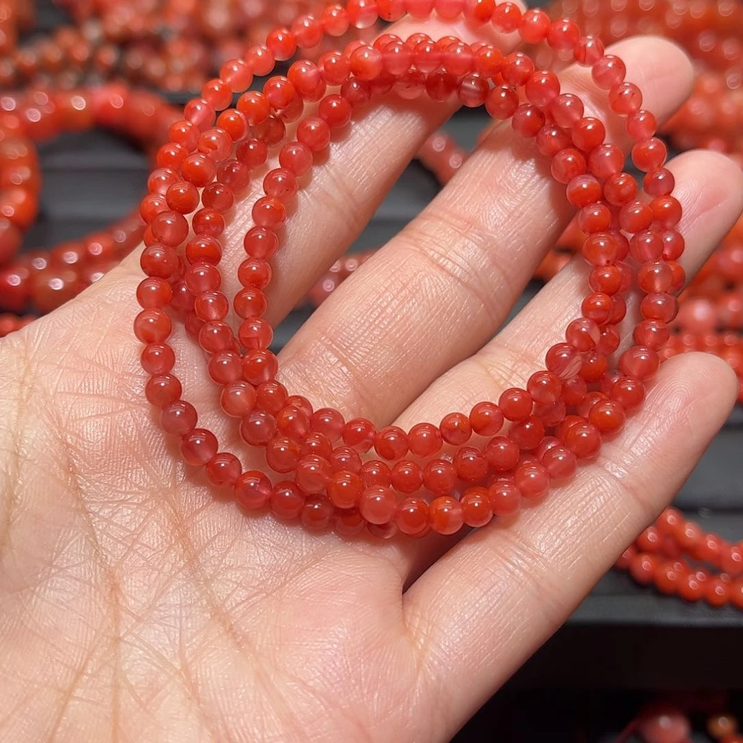 南红玛瑙手链未镶嵌九*