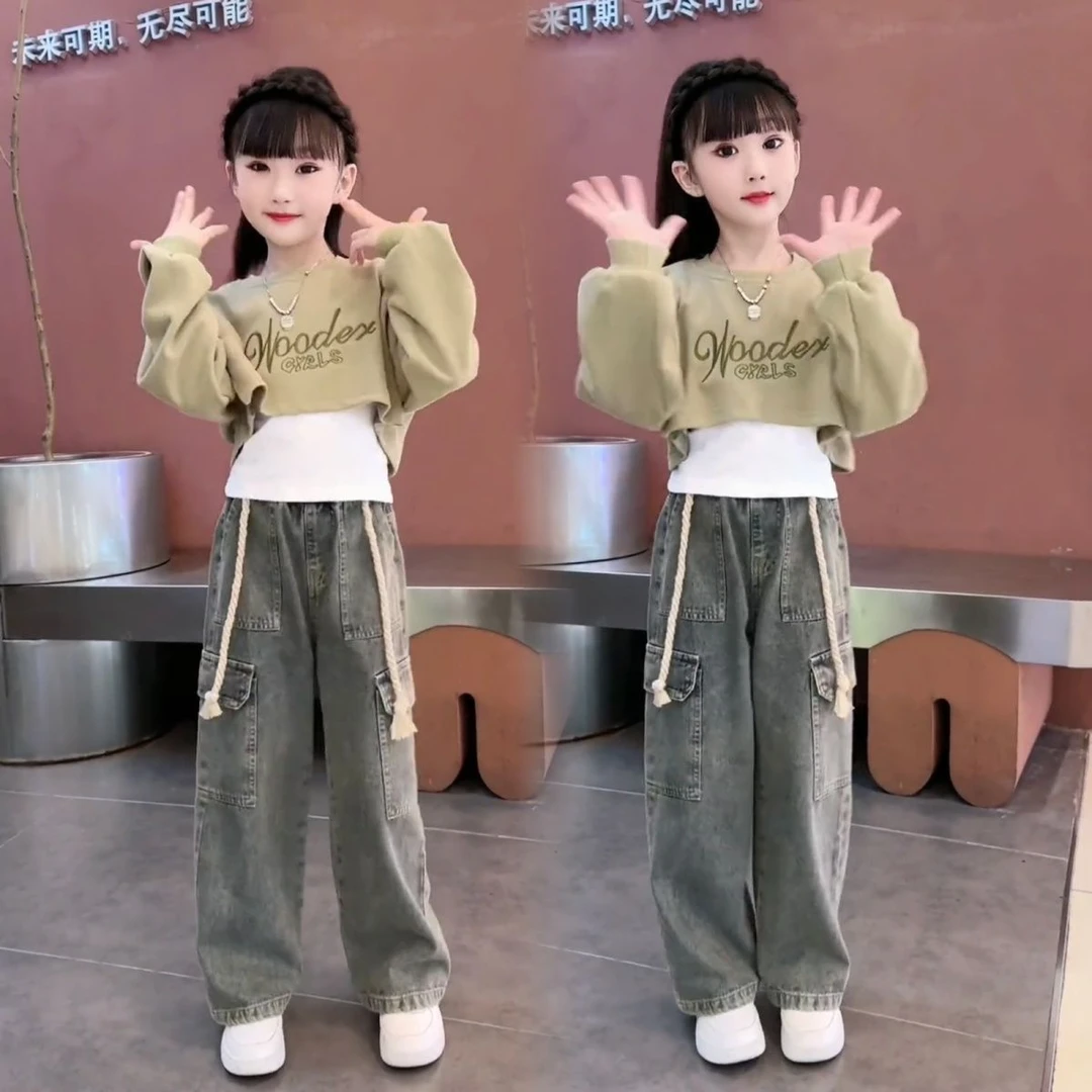 巴拉巴拉男孩女孩女童秋装套装2025新款韩版中大童女孩洋气时尚两