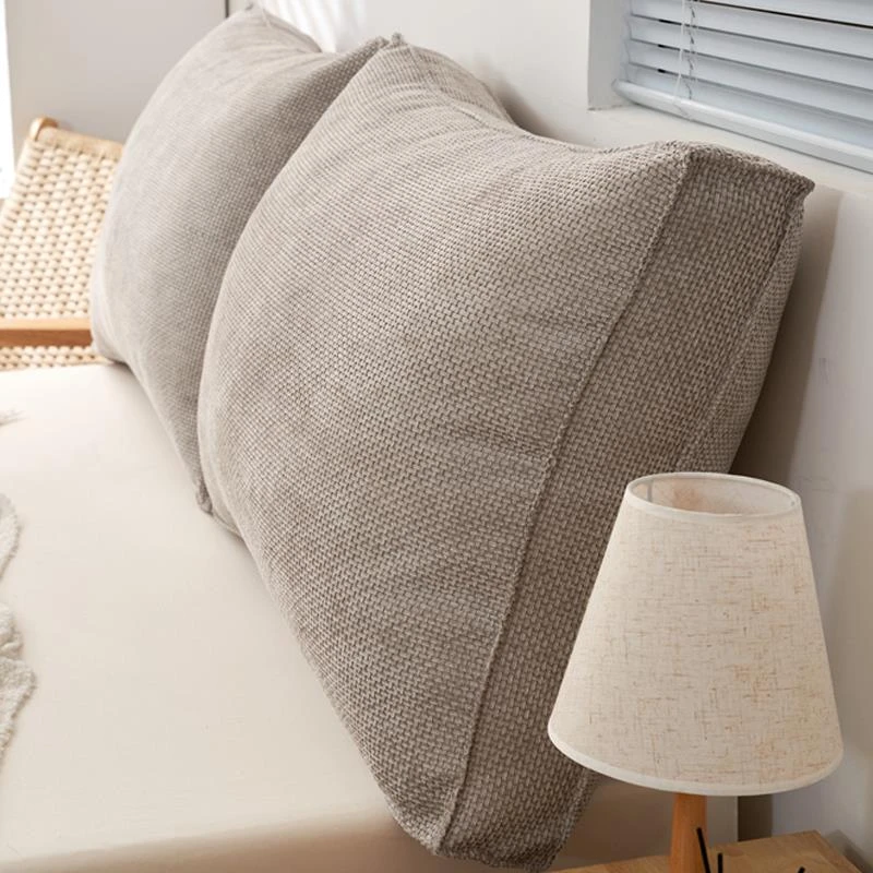 美拉绒立体组合床头靠垫沙发飘窗护腰靠枕床上软包大靠背可拆洗