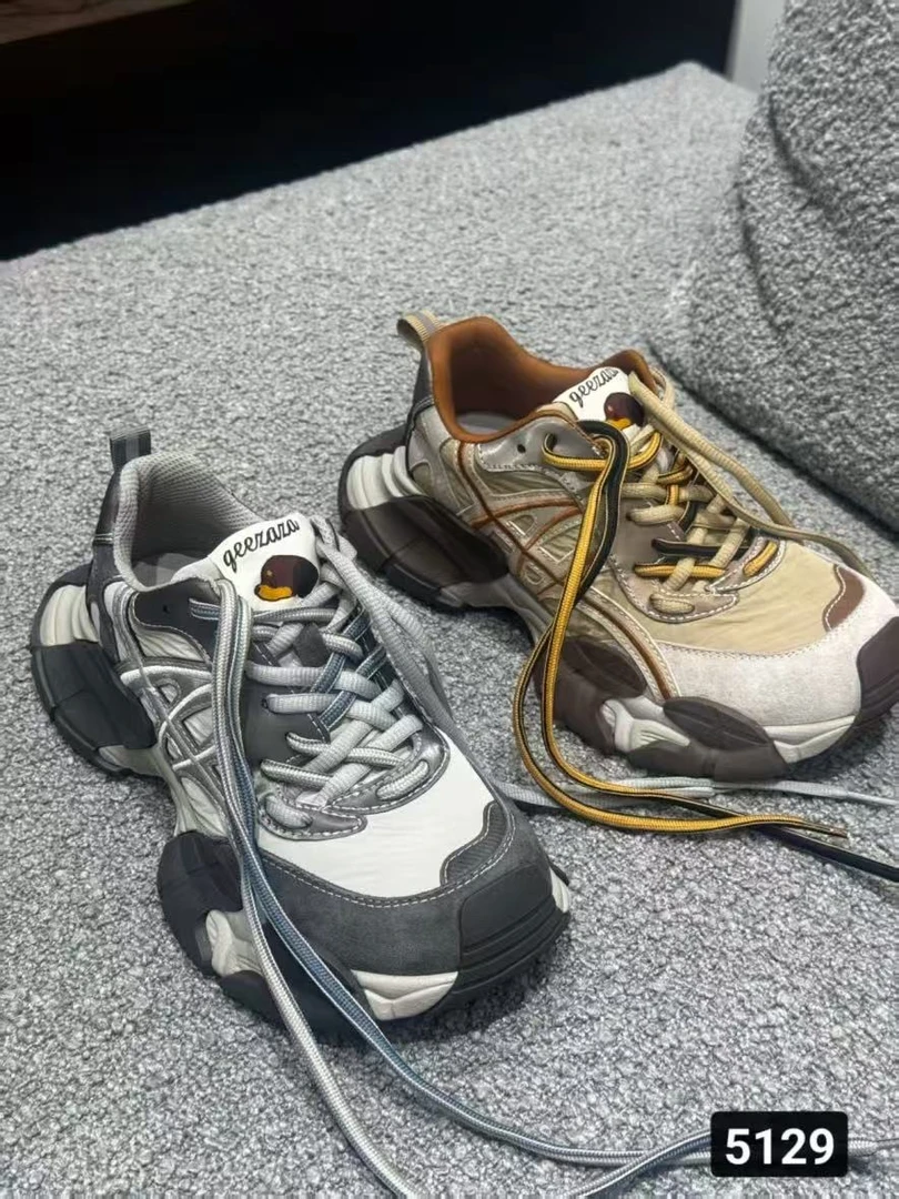 5129 厚底系带三色透气老爹鞋子休闲鞋百搭潮流运动鞋