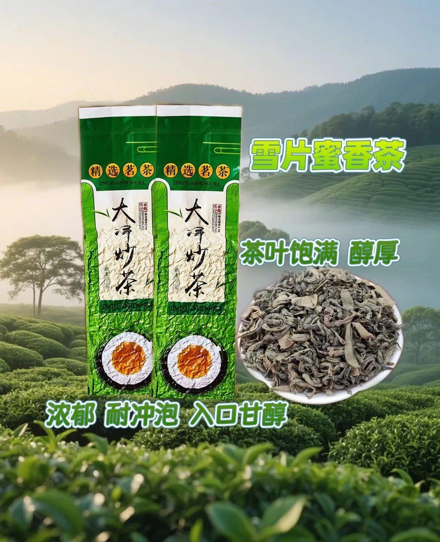 揭阳特产大洋高山茶【首单直降】广东潮汕雪片茶明前手工炒青500g