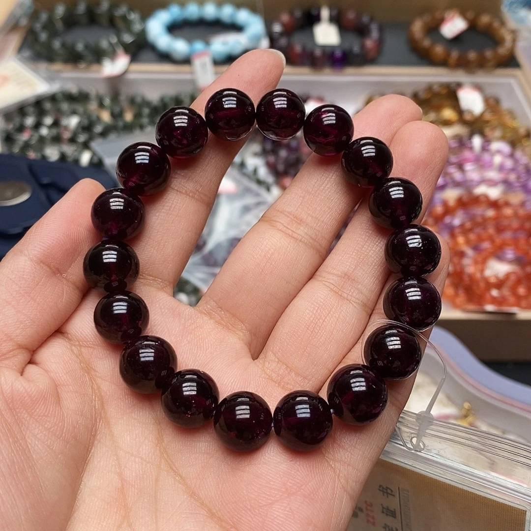 未镶嵌手链石榴石鑫**淼紫牙乌11m+