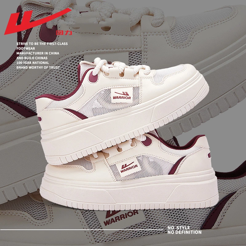 回力女鞋小白鞋女2025新款百搭夏季网面透气网红休闲鞋厚底板鞋女