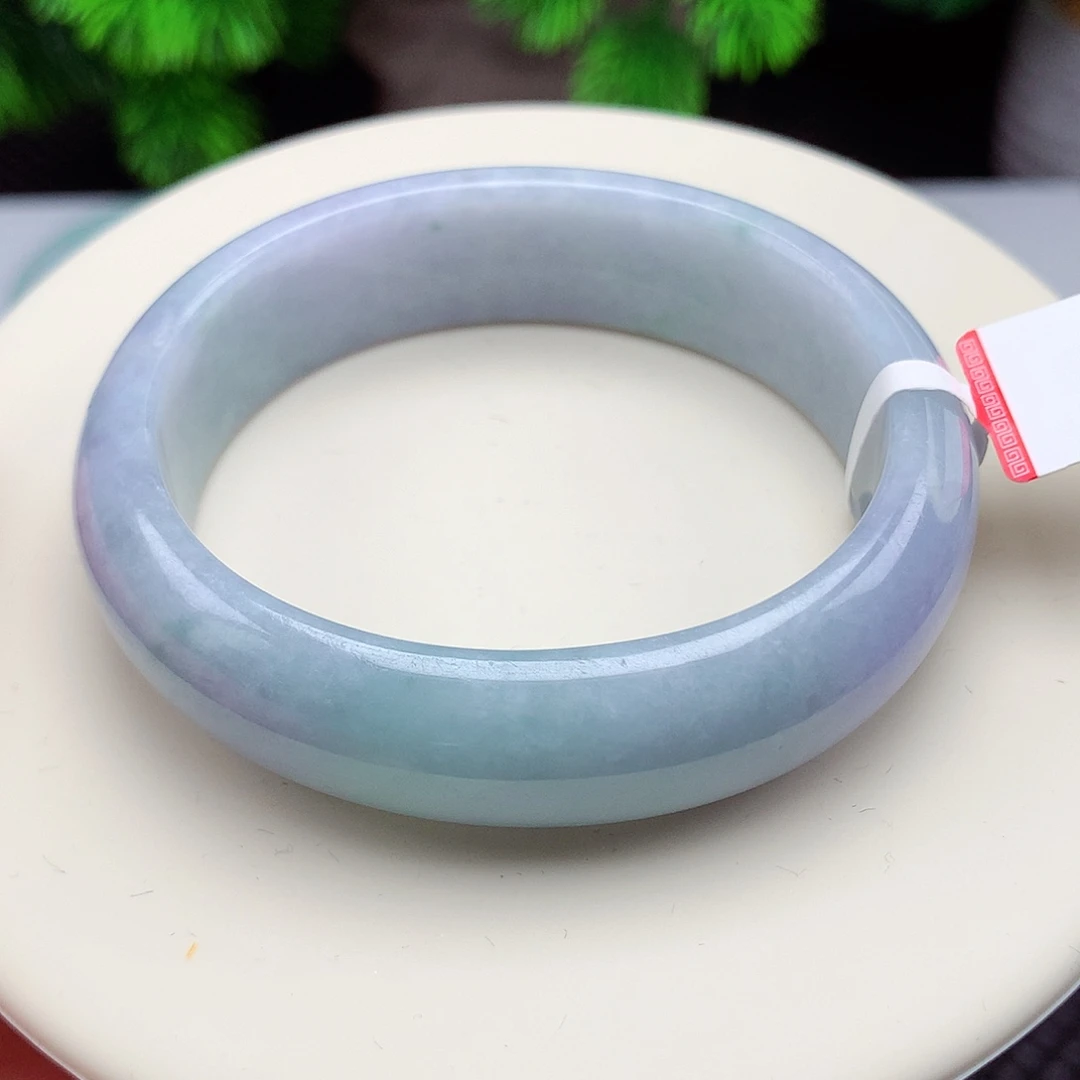 翡翠未镶嵌手镯54圈贵妃手镯