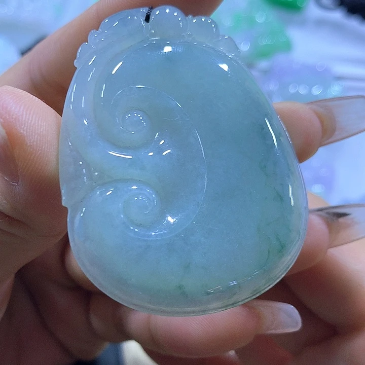 颈饰未镶嵌翡翠天然翡翠A货吊坠