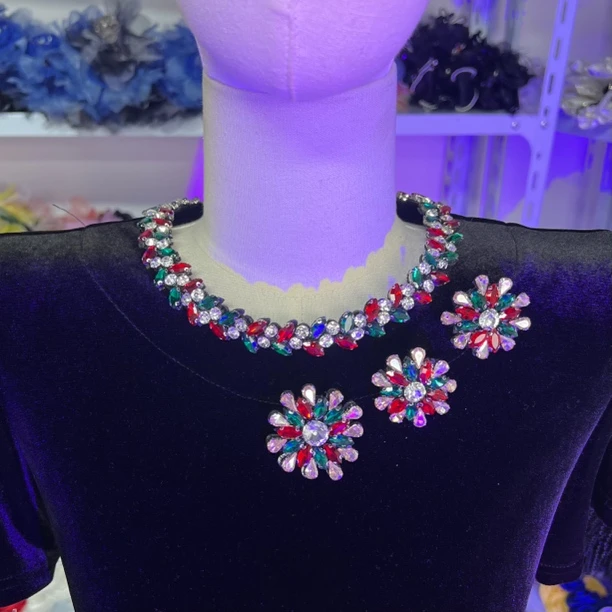 复古/宫廷琉璃时尚欧美风不锈钢百搭服饰假领子黑色1131