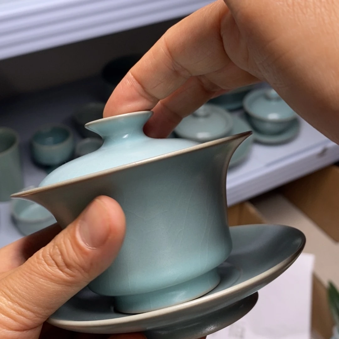 瓷片汝州原矿原釉微瑕0002