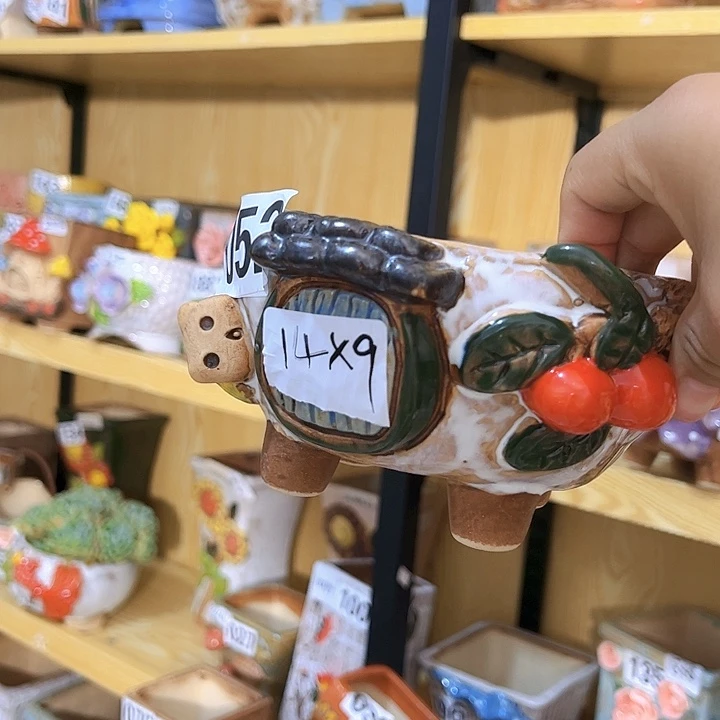 陶瓷多肉花盆满15包邮