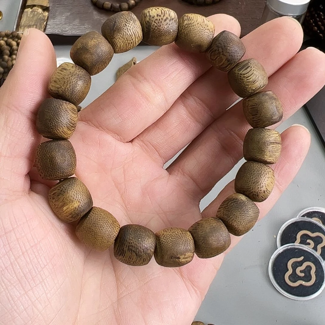 沉香沉香香囊海南白棋1.2mm鼓珠单圈10克➕多样性发一